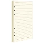 FANDAMEI 45 Sheets Refills Ruled Lined Paper for A5 6 Hole Binder - 8.3 x 5.6 Inch Loose-Leaf Refillable Planner Inserts Note Paper, A5 Lined Paper Refill for Class Meeting Records(8 mm Ruled)