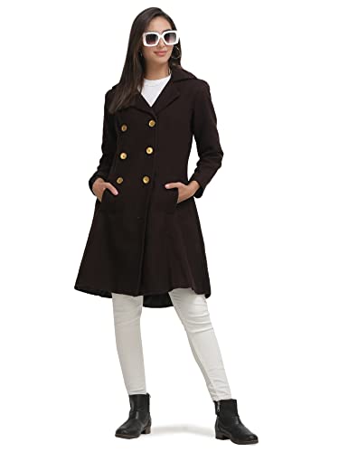 Image of AOL Women's Double Breasted Knee Length Coat