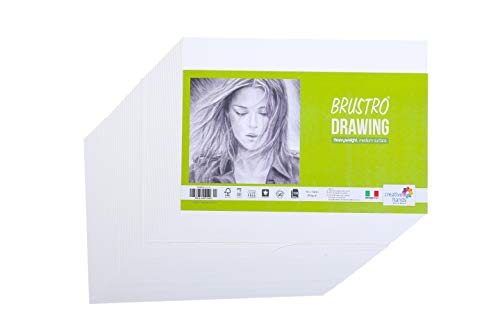 Brustro Artists Drawing Paper 200 GSM- Size 10 cm X 14 cm 100 Sheets.