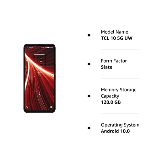 Tcl 10 5G Uw 128Gb Diamond Gray Smartphone (Verizon) (Renewed) #TOP4