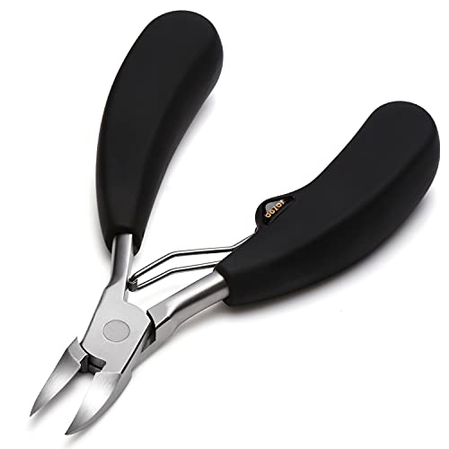 BEZOX Ingrown Toenail Clippers - Professional Nail Clippers for ingrown Nails for Seniors Comfor Grip Long Handle Fingernail Clippers Ergonomic Toenail Scissors - Premiun Stainless Steel