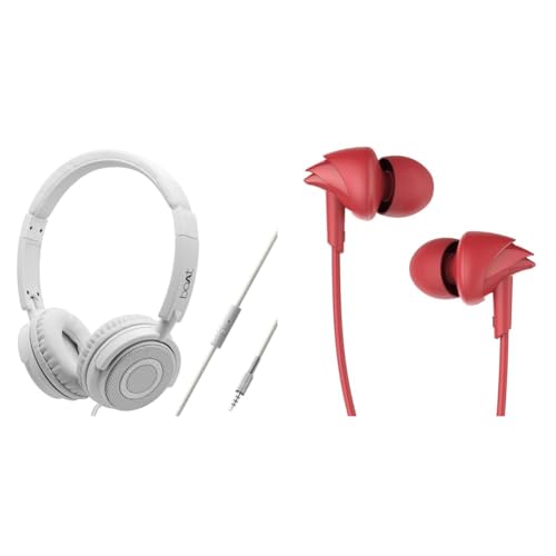 Image of boAt BassHeads 900 On-Ear Wired Headphones with Mic (White)