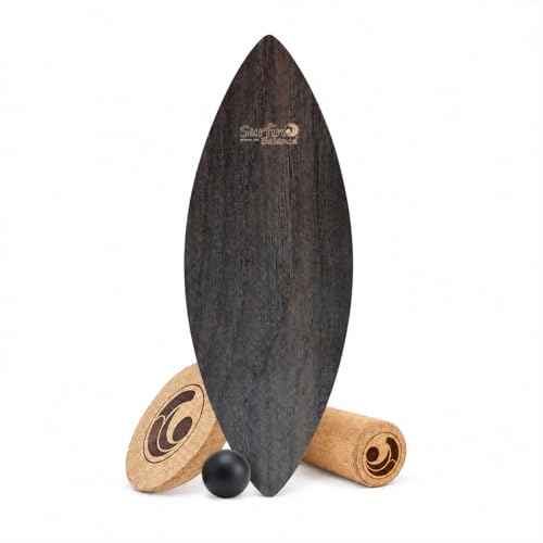 Balance Board [im Set mit App] Waveboard Wobble Board - Wackelbrett Balanceboards - Surf-Trainer Erwachsene & Jugendliche - Gleichgewichtstrainer Balance Board Kinder - Studio-Line