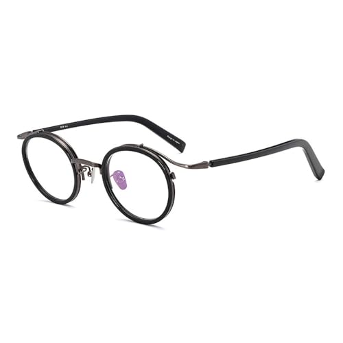 Lunettes rondes punk vintage pour hommes et femmes en acétate et titane