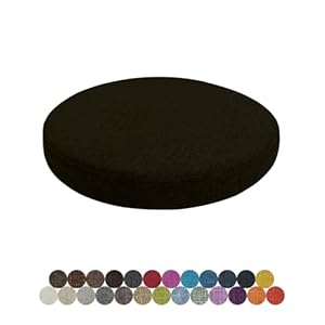 Lsjoaw Rundes Stuhlkissen, 1 Stück, Schwarz