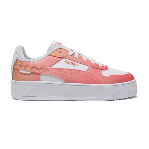 PUMA Womens Carina Street Dip Fade Lace Up Sneakers Shoes Casual - Pink, White - Size 9.5 M