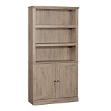 Sauder Miscellaneous Storage 5-Shelf Bookcase with Doors, L: 35.28' x W: 13.23' x H: 69.76', Laurel Oak Finish