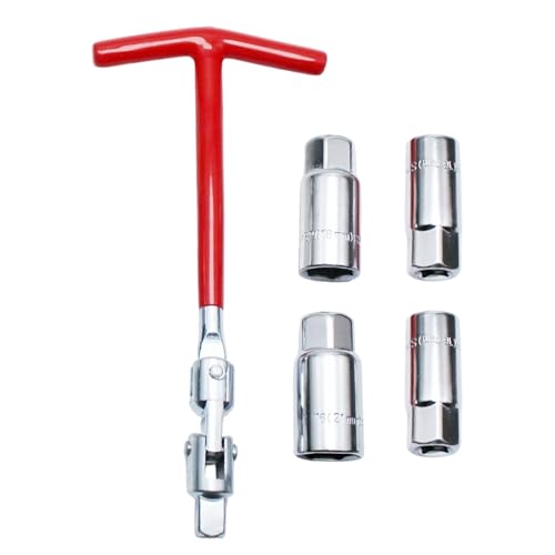 プラグソケット T型ハンドル 14+16+18+21mmサイズ選択 プラグレンチ スパークプラグソケット Tハンドル ソケットレンチ 車 バイク 整備 プラグ交換 ユニバーサルタイププラグレンチ メンテナンス セット