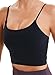 Jolicloth Mujeres Solid Sport Yoga Bra Crop Tank Top Bra Push Up con para Yoga/Fitness/Ejercicio