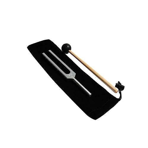 LIOOBO Tuning Fork Clinical Grade Aluminum Alloy Instrument for Nerve Sensory Audio Testing with Hammer Carry Bag for Hearing Evaluation Tests