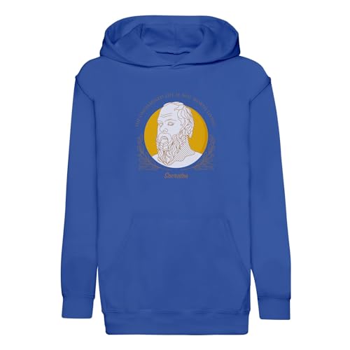 Sweat à capuche enfant Socrates Quote Hoodie sagesse philosophie imprimé noir