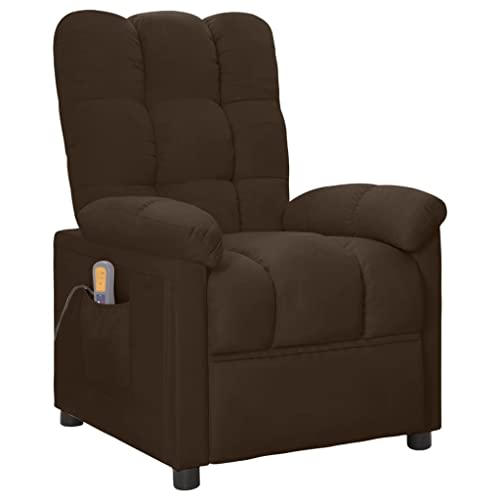 Massage Recliner,Office Chair,Theater Seating,Tv Chair,Modern Armchair,Includes A Usb And Remote Control,With Side Pocket,Adjustable Headrest And Footrest,Assembly Required, Dark Brown Fabric #TOP1