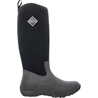 Muck Boots Women's Arctic Adventure Fleece Lined Waterproof Pull on Boot, Black, 7