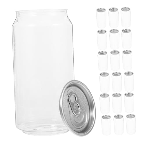 PRETYZOOM Pet Juice Bottles Lids 330ml Tea Containers 20 Pack Office Travel Outdoor