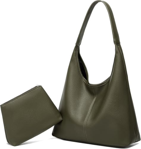 Skyearman - Bolso para mujer de piel sintética para mujer, bolsa de gran capacidad, bolsas de hombro, para mujer, verde