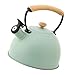 HEMOTON Hervidor de Té Silbante Tetera Hervida Tetera de Acero Inoxidable con Mango de Madera 2. 5L Hervir Agua Olla para Oficina en Casa