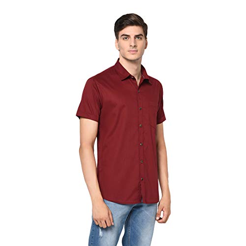 Image of Men Solid Slim Fit Shirt