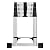 Karelwui 13ft/15ft Heavy-Duty Telescoping Ladder, 330lbs Load Capacity, Stainless Steel Extension Ladder with Wide Anti-Slip Pedals, Secure Locking System 39