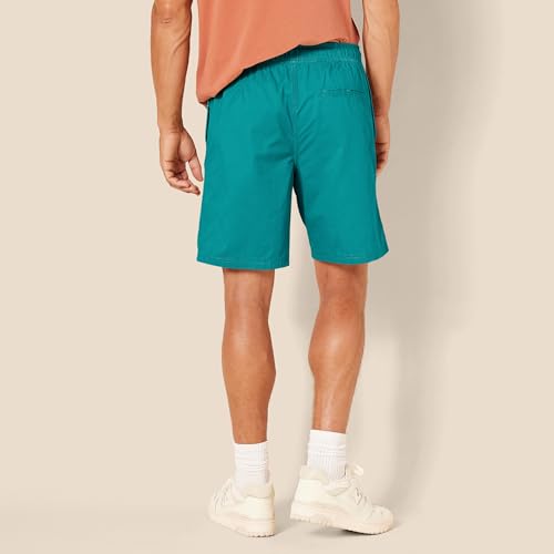 Image of Amazon Essentials Men's 8 inch Inseam Relaxed-Fit Cotton Drawstring Pull-On Walk Shorts, Summer-Weight