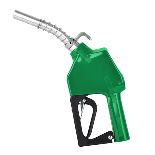 3/4 NPT Auto Shutoff Fuel Nozzle 13/16 Nozzle with Hook and 3-Position Padlock for Industrial Automotive Fueling Diesel Gasoline and Kerosene -Green