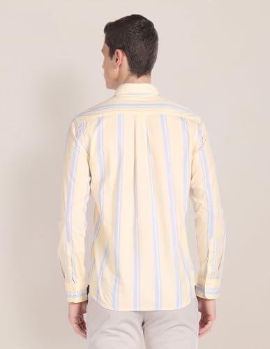 Image of U.S. Polo ASSN. Striped Regular Fit Cotton Shirts for Men - Full Sleeve Mens Casual Shirts