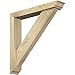 Ekena Millwork 4"W x 22"D x 22"H Traditional Traditional Rough Sawn Bracket w/Offset Brace, Douglas Fir