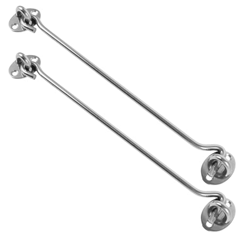 MUELODSIC 2個 不??製厚手フックロック 引き戸対応強力ラッチ 物置 フェンス 浴室用プライバシーフック