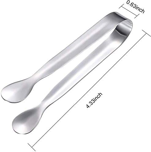 Pinza de Acero Inoxidable para Alimentos, Ideal para barbacoas, Pan, filetes y Otras Herramientas de Cocina (Negro).