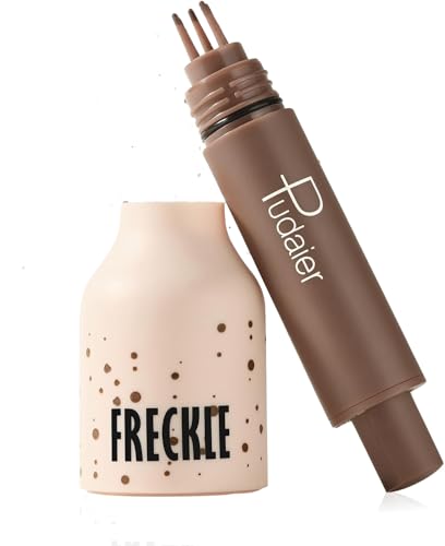 Pudaier 5-Point Faux Freckle Stamp Pen, Waterproof Natural-Looking Sunkissed Makeup Marker Pencil, Quick Dry Long-Lasting Stain in Light