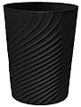 DAJITRE 1.8 Gallon Small Trash Can Wastebasket Recycling Bin Slim Profile for Compact Spaces Bathroom, Office, Bedroom, Kitchen (1.8 Gallon, Black)