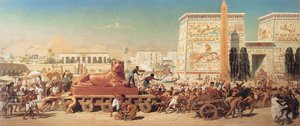 Peinture à l'huile Israel in Egypt cadeau art Poynter tableau 12x16 pouces