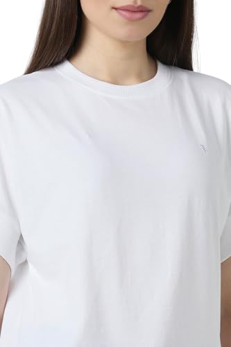 Image of Van Heusen Women's Cotton Regular Fit Half Sleeve Crew Neck Casual Regular Comfort Fit T-Shirt