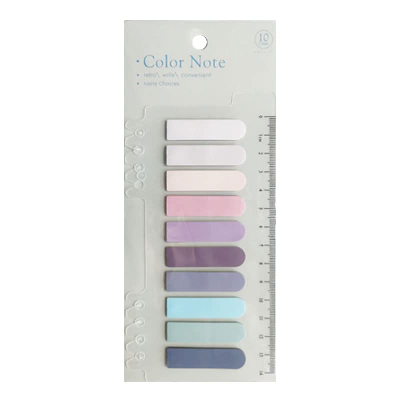 Notas Adhesivas de Colores, Notas Adhesivas Colores Pastel, Pegatinas Reutilizables Vestidos, Notas Adhesivas Marcadores, Tabs Tiras de Resaltado Largas para Anotar Libros, Escuela