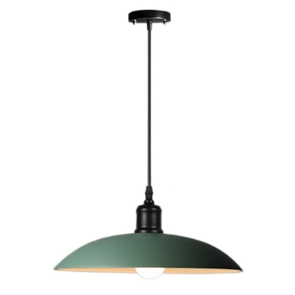 Lámpara colgante de aluminio moderna verde para techo y comedor
