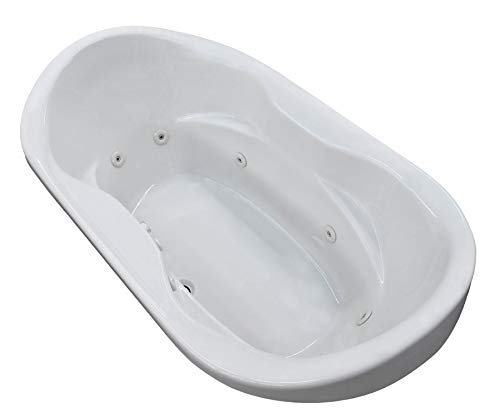 Avano 4170Iwr St. Lucia 70" Drop In Whirlpool Bath Tub With 8 Adjustable Water Jets, 1 Hp Water Pump And Right Drain #TOP2
