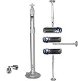 2-Be-Best Universal Projector Mount 14-23.7in/ 37-60 cm Height 360° Adjustable Projector Ceiling Mount Projector Wall Mount Silver for Projector CCTV DVR Camera Upgraded