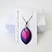 Bi pride jewelry, chainmail scales pendant, handmade bisexual necklace; pink, purple, blue
