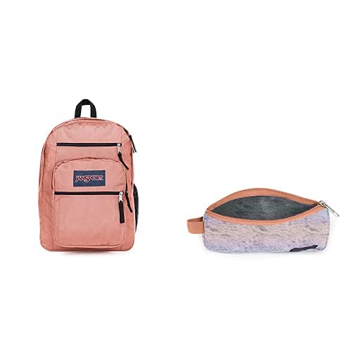 JANSPORT Big Student Mochila, Taglia Unica, Rosa (Misty Rose) Basic Accessory Pouch, Taglia Unica, Multicolore (Cotton Candy Clouds) Cover