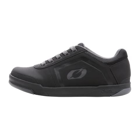 O'NEAL | Mountainbike-Schuhe | MTB Downhill Freeride | Vegan | Gleichgewicht zwischen Grip und Fußrepositionierung, Waben-Sohlenstruktur | Pinned Flat Pedal V.22 Shoe | Erwachsene | Schwarz Grau | 43 Cover