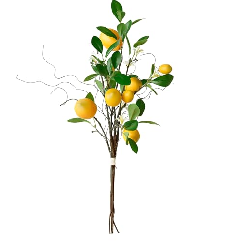 造花 花束 レモン 造花 小枝 造花 観葉植物 おしゃれ 飾り 玄関 インテリア 花瓶 テーブル オフィス カフェ ファームハウス 装飾 プレゼント 写真撮影用小道具 ホームデコレーション