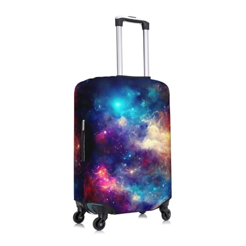 Nebula and Milky Way Print Luggage Cover Washable Elasticated Suitcase Covers TSA Approved Stylish Dust and Scratch Resistant Case Protector for Kids and Adults3