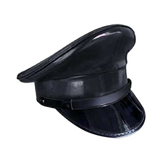 F Fityle Hat Deluxe Props PU de Style Allemand pour Cosplay Halloween Nightclub, Noir 57