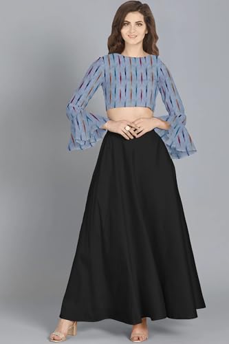 Image of Cotton Pochampally ikat unstitched blouse, Kurthi, long frock fabric material for women (1 meter, 2 meters & 3 meters)