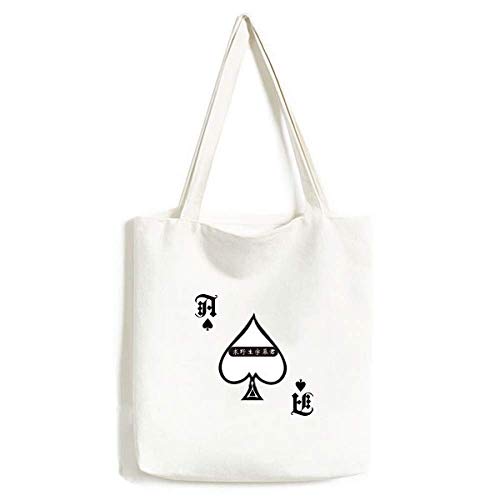 Sac lavable à main Poker Spade idéal artisanat et vidéos