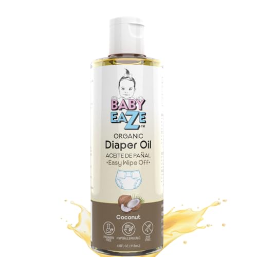 Image of Organic Baby Diaper Oil - Gentle, Mess-Free Alternative to Rash Creams & Sprays, Hands-Free Use, Natural Coconut