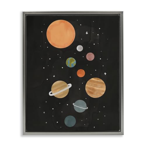 Solar System Planets Sky, 16 x 20 Inch Canvas in Floater Frame