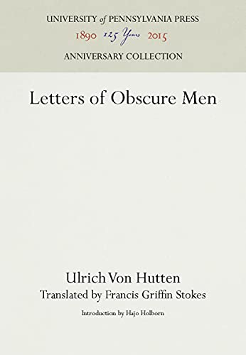 Letters of Obscure Men (Anniversary Collection)