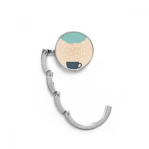 Sac pliant bureau cintre motif nuage de pluie visage sourire format compact 4,4cm