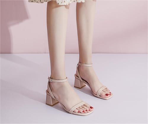 Women's Heeled Sandal Toe Strappy High Chunky Block Square High Heel Sandals Comfortabl For Wedding Prom Dance Daily Work2
