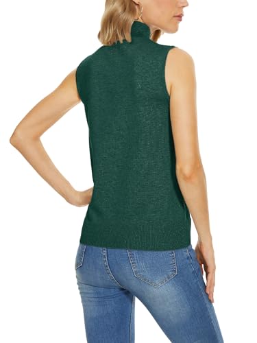 Image of INKOFF Sleeveless Mock Neck Turtleneck Knit Tops Women Dressy Casual Sweater Vest Business Work Tank
